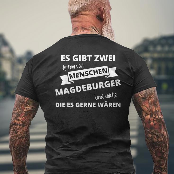 Magdeburger Magdeburg Fan T-Shirt mit Rückendruck Geschenke für alte Männer