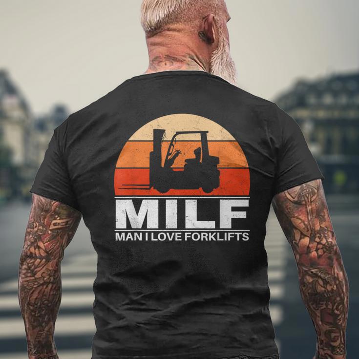 Man I Love Forklifts T-Shirt mit Rückendruck Geschenke für alte Männer