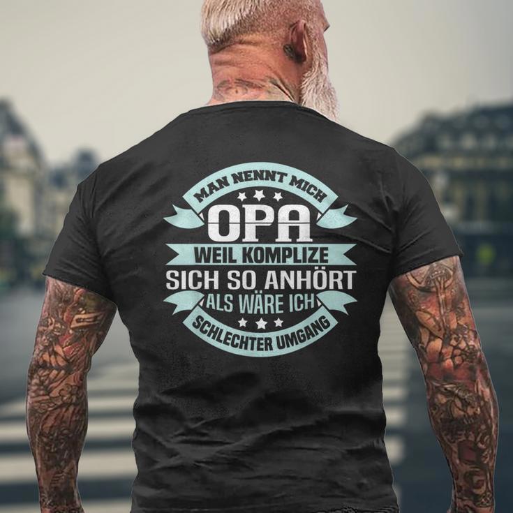 Man Nennt Mich Opa Weil Komplize Grandpa T-Shirt mit Rückendruck Geschenke für alte Männer