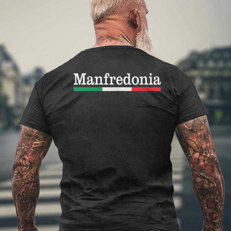 Manfredonia Città Italiana Bandiera Italia T-Shirt mit Rückendruck Geschenke für alte Männer