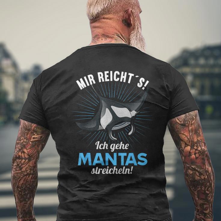 Manta Mir Reichts Ich Gehe Mantas Strokeling T-Shirt mit Rückendruck Geschenke für alte Männer