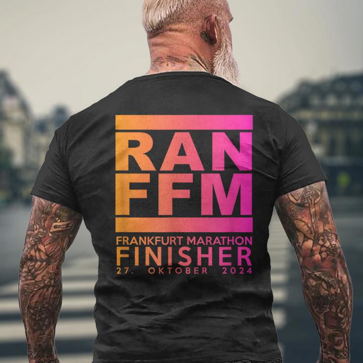 Marathon Frankfurt 2024 Finisher T-Shirt mit Rückendruck Geschenke für alte Männer