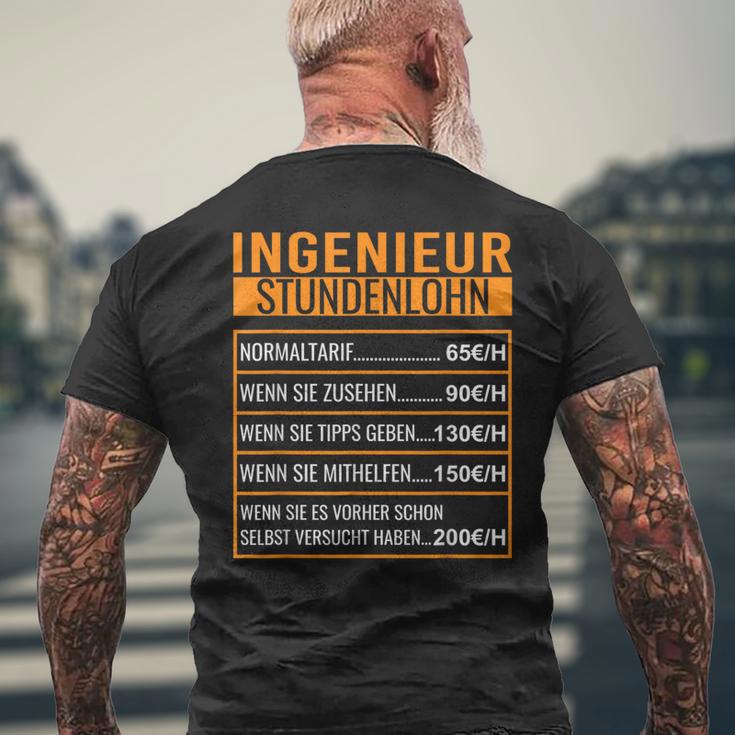 Maschinenbau Stundenlohn German T-Shirt mit Rückendruck Geschenke für alte Männer