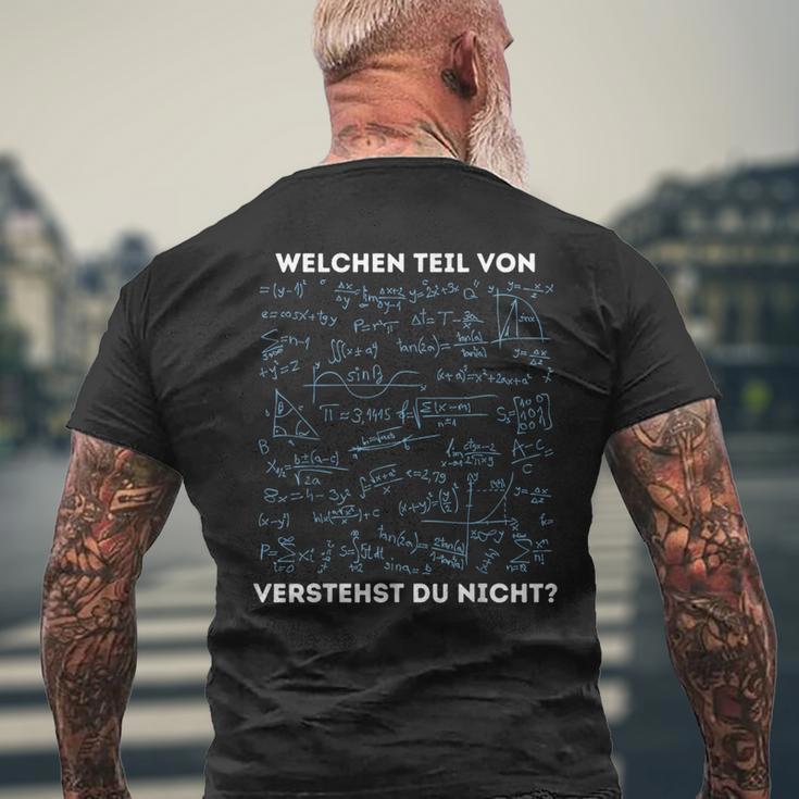 Mathematik Algebra Mathe Welchen Teilerstehst Du Nicht T-Shirt mit Rückendruck Geschenke für alte Männer