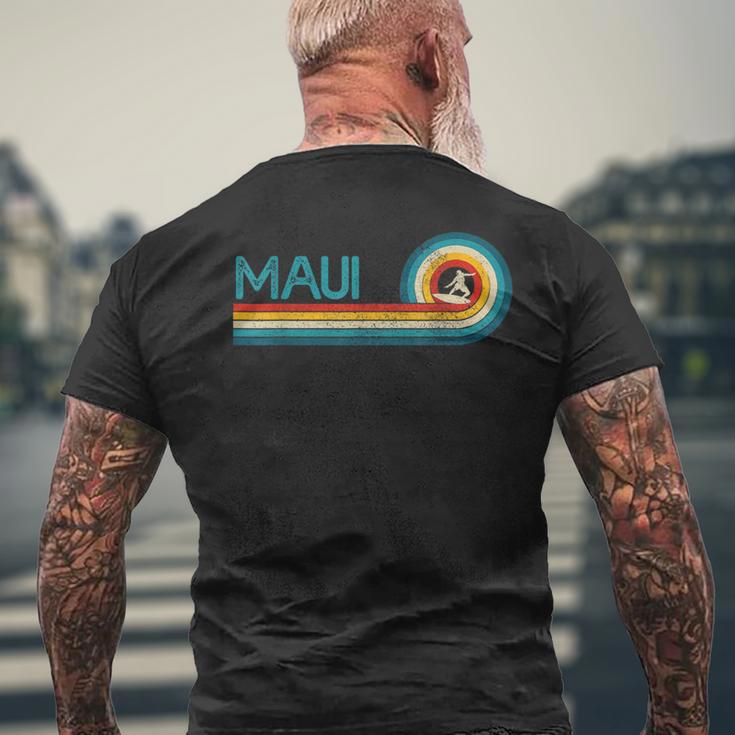 Maui Hawaiiintage Surfer Souvenir Surf T-Shirt mit Rückendruck Geschenke für alte Männer