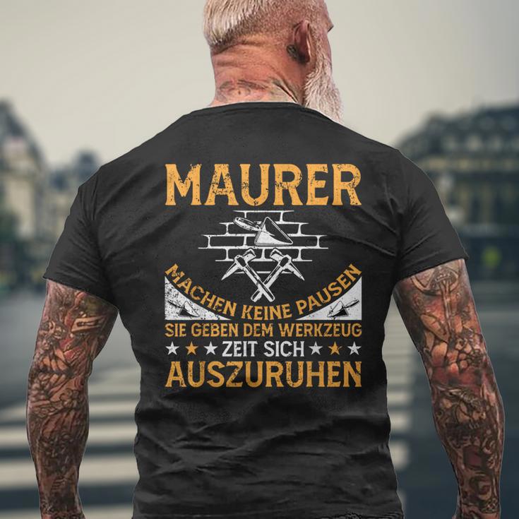 Maurer Masonermeister Bricklayer's T-Shirt mit Rückendruck Geschenke für alte Männer