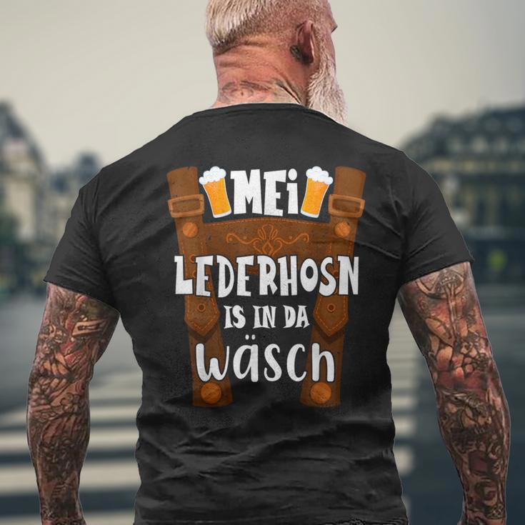 Mei Lederhosn Is In Da Wäsch Mei Lederhosen S T-Shirt mit Rückendruck Geschenke für alte Männer