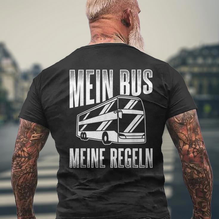 Mein Bus Meine Rules Bus Work Bus Driver T-Shirt mit Rückendruck Geschenke für alte Männer