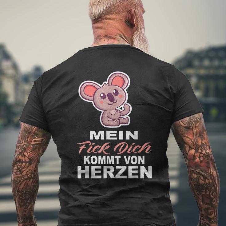 Mein Fick Dich Kommton Herzen Fick Dich T-Shirt mit Rückendruck Geschenke für alte Männer