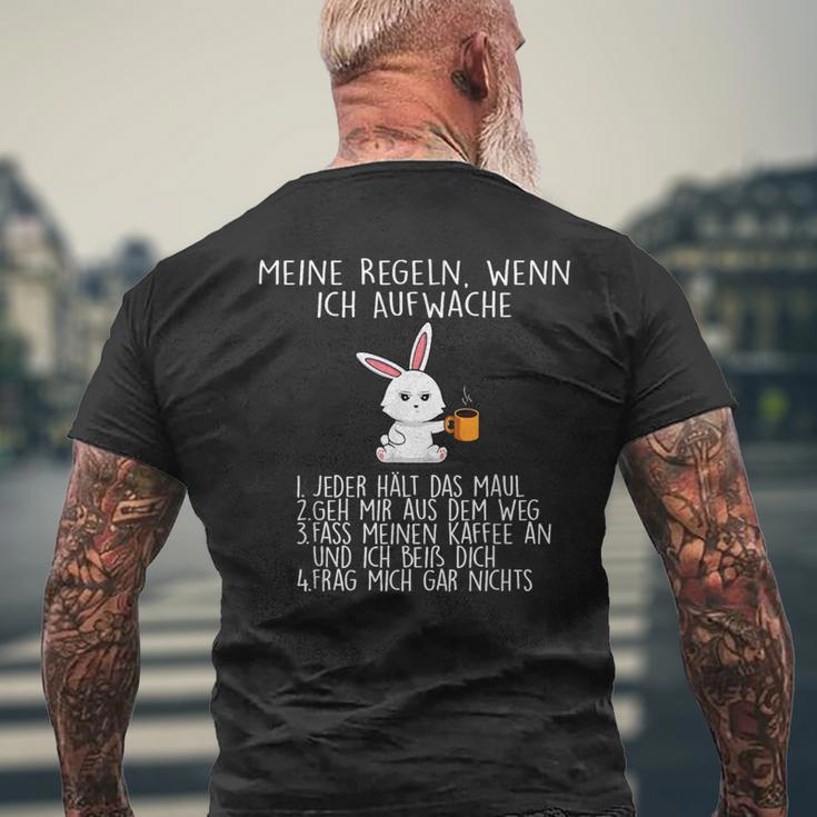 Meine Rules Wenn Ich Aufwache T-Shirt mit Rückendruck Geschenke für alte Männer