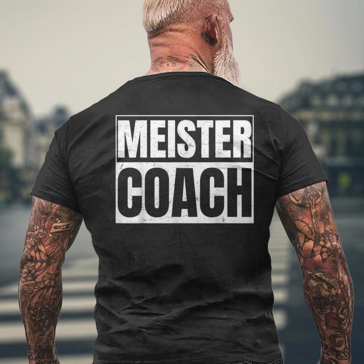 Meister Coach Geschenk For Football Trainer T-Shirt mit Rückendruck Geschenke für alte Männer