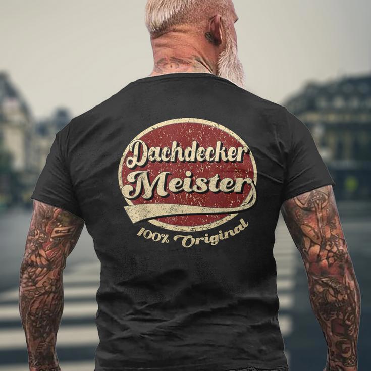 Meister Dachdecker Handwek 100 Original T-Shirt mit Rückendruck Geschenke für alte Männer