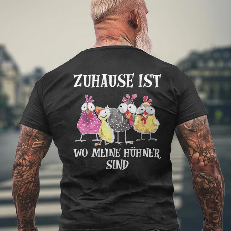 Merch Zuhause Ist Wer Meine Hühner Sindon Merch S T-Shirt mit Rückendruck Geschenke für alte Männer