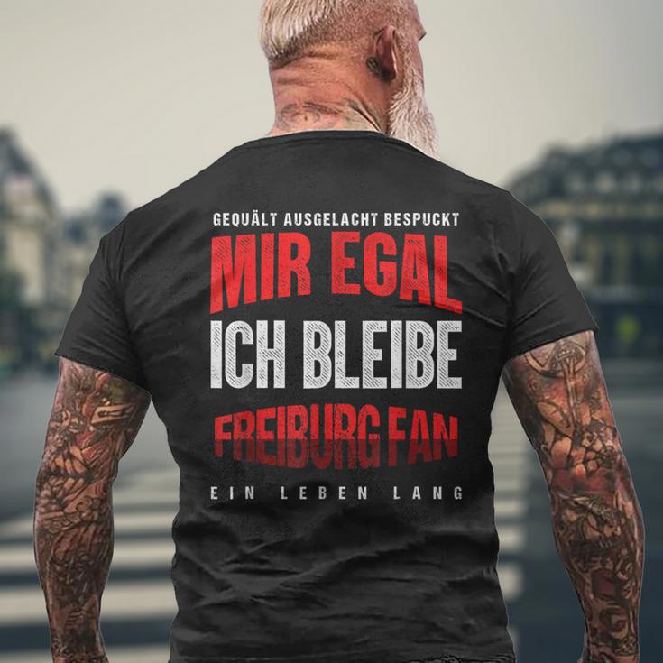 Mir Egal Ich Bleibe Freiburg Fan Football Fan T-Shirt mit Rückendruck Geschenke für alte Männer