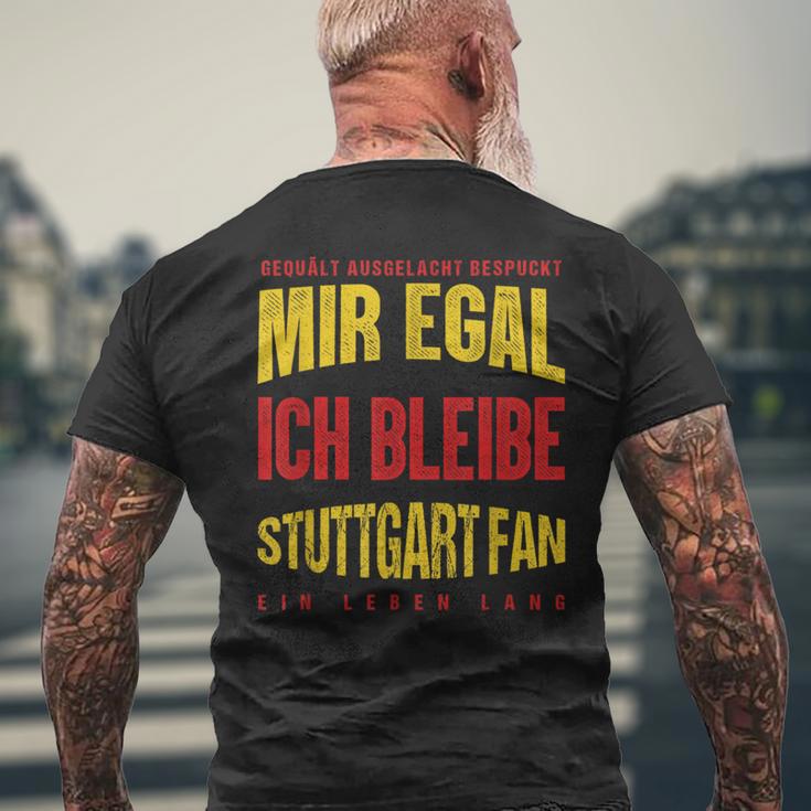 Mir Egal Ich Bleibe Stuttgart Fan Football Fan Club T-Shirt mit Rückendruck Geschenke für alte Männer