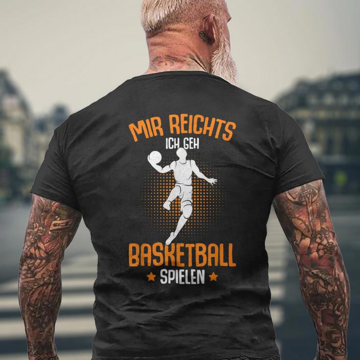 Mir Reichts Ich Geh Basketball Playing Basketballer Boys' T-Shirt mit Rückendruck Geschenke für alte Männer