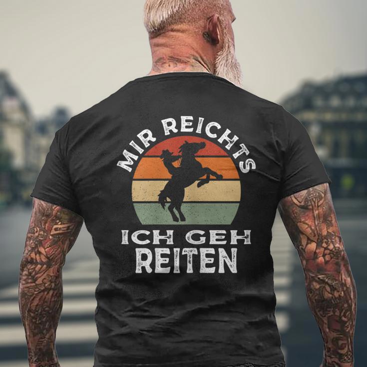 Mir Reichts Ich Geh Reiten Retrointage Rider S T-Shirt mit Rückendruck Geschenke für alte Männer