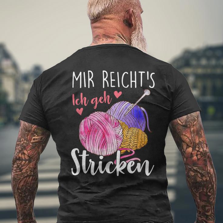 Mir Reicht's Ich Geh Stricken T-Shirt mit Rückendruck Geschenke für alte Männer