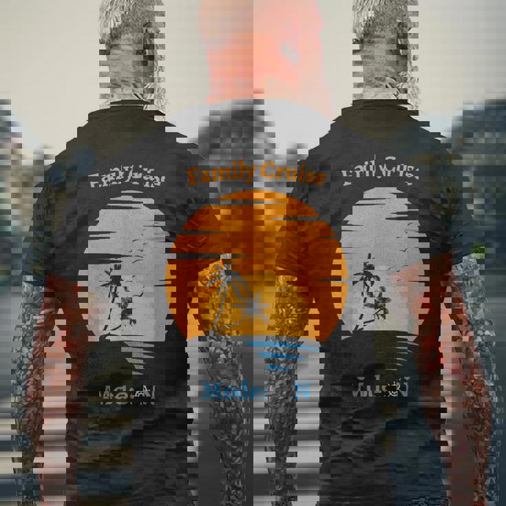 Modo Crucero Familiar Enacaciones Retro Al Atardecer Camiseta Hombre Estampado Espalda Regalos para ancianos