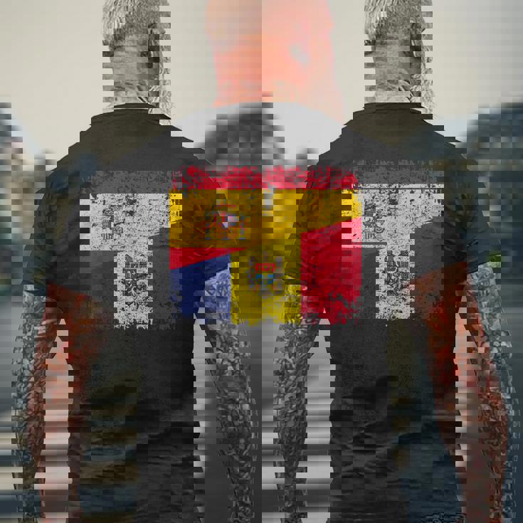 Moldavia España Bandera De La Amistad Moldavia Camiseta Hombre Estampado Espalda Regalos para ancianos