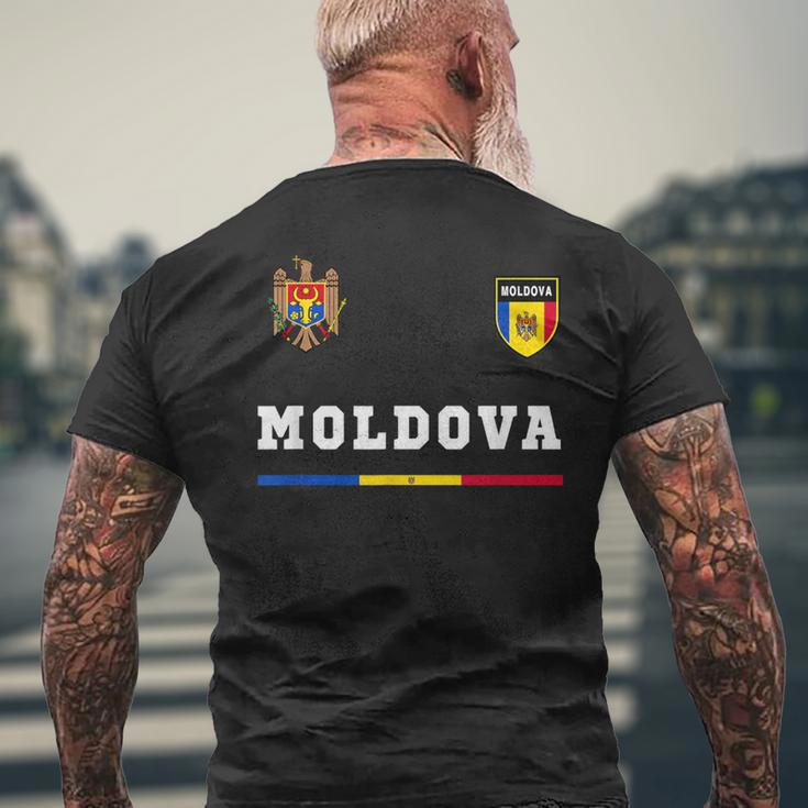 Moldova Sports Football Flag Football T-Shirt mit Rückendruck Geschenke für alte Männer