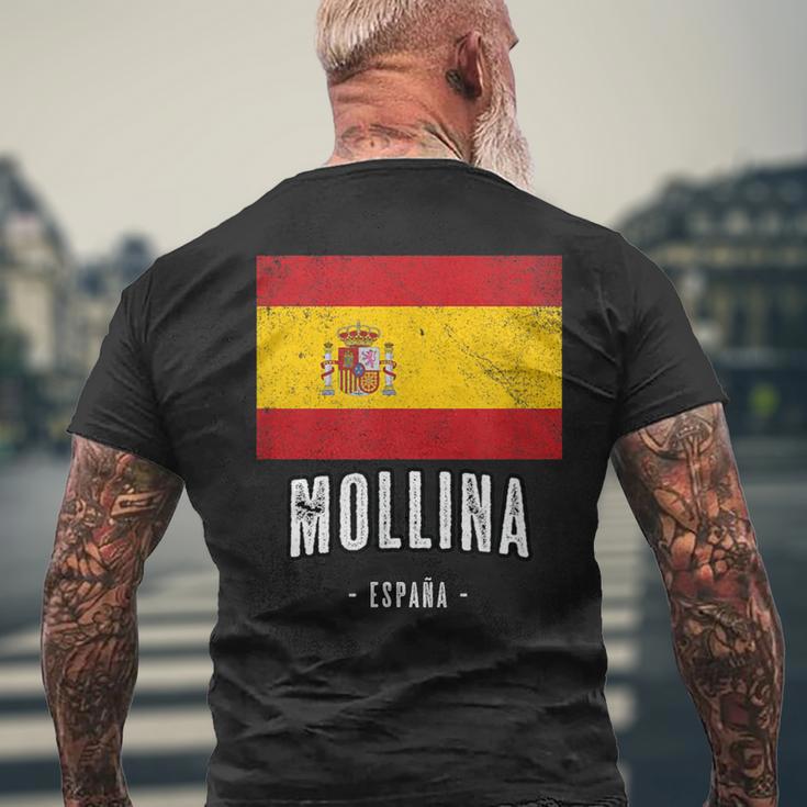 Mollina Spanien Es Flagge Stadt Bandera T-Shirt mit Rückendruck Geschenke für alte Männer