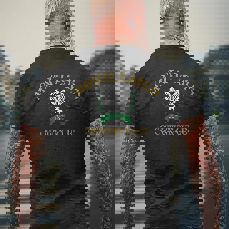 Monte Carlo Country Clubintage Tennis Estetica Girocollo T-shirt da uomo con stampa posteriore Regalos para ancianos