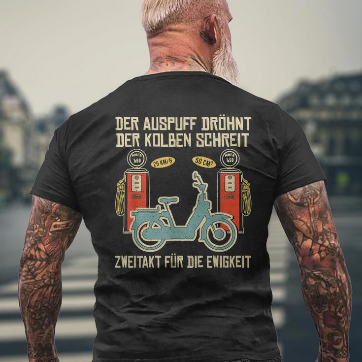 Moped Driver Moped Scooter Moped 2-Stroke Moped T-Shirt mit Rückendruck Geschenke für alte Männer