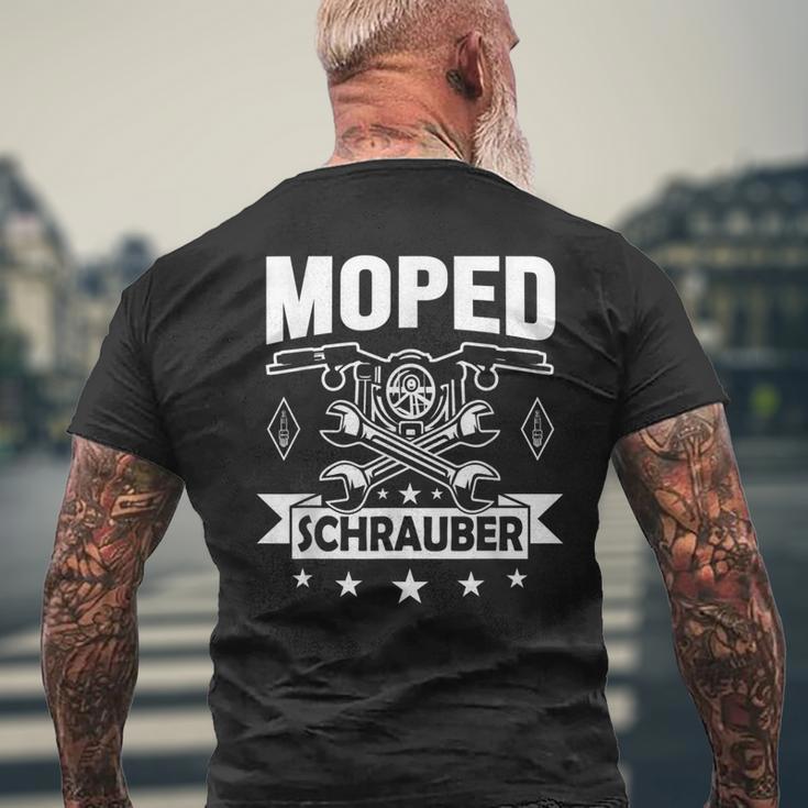 Moped Screwdriver Moped Driver Bicycle Motorcycle Spark Plug T-Shirt mit Rückendruck Geschenke für alte Männer