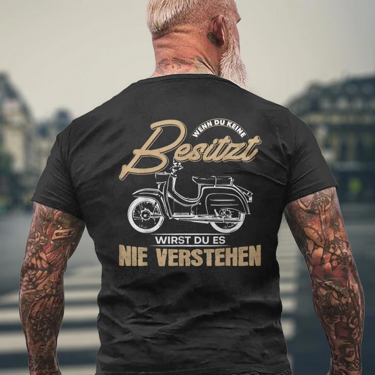 Moped Simson Schwalbe Wenn Du Keine Hen If T-Shirt mit Rückendruck Geschenke für alte Männer