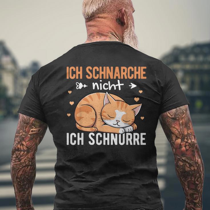 Nightdress Ich Schnarche Nicht Ich Schnurre Katzen Ich Schn T-Shirt mit Rückendruck Geschenke für alte Männer