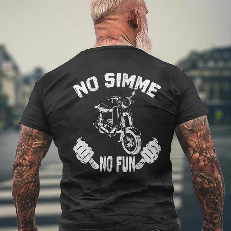 No Simme No Fun Simson Sr50 T-Shirt mit Rückendruck Geschenke für alte Männer