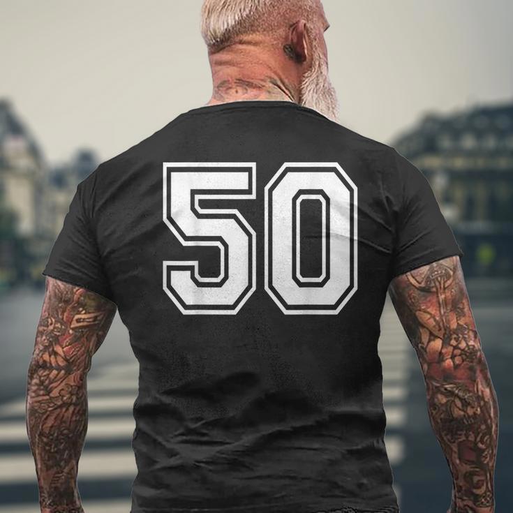 Number 50 Varsity Sports Team Jersey 50Th Birthday 50 Years Men's T ...