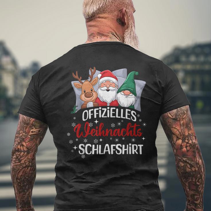 Offizielles Weihnachts Schlaf Lustig Familie Pyjama T-Shirt mit Rückendruck Geschenke für alte Männer