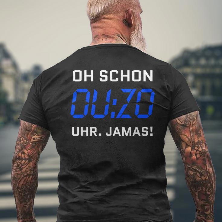 Oh Schon Ouzo Watch Jamas Slogan Alcohol Greek Ouzo T-Shirt mit Rückendruck Geschenke für alte Männer