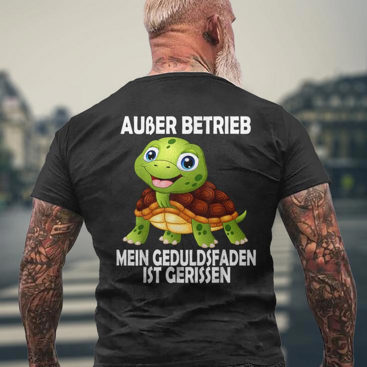 Ohne Betrieb Schildkrötle T-Shirt mit Rückendruck Geschenke für alte Männer