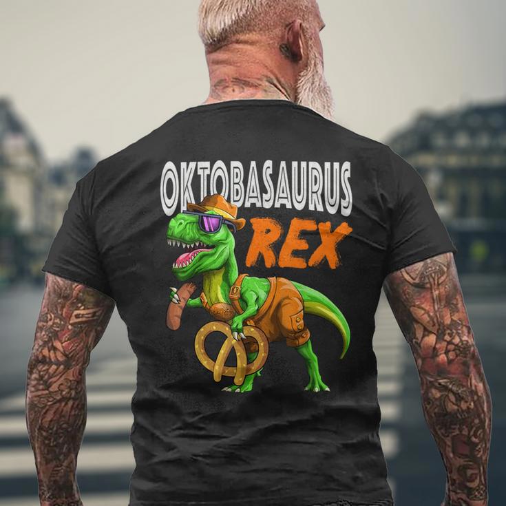 Oktoberfest T-Rex Lederhosen Dinosaur Bavarian Children's T-Shirt mit Rückendruck Geschenke für alte Männer