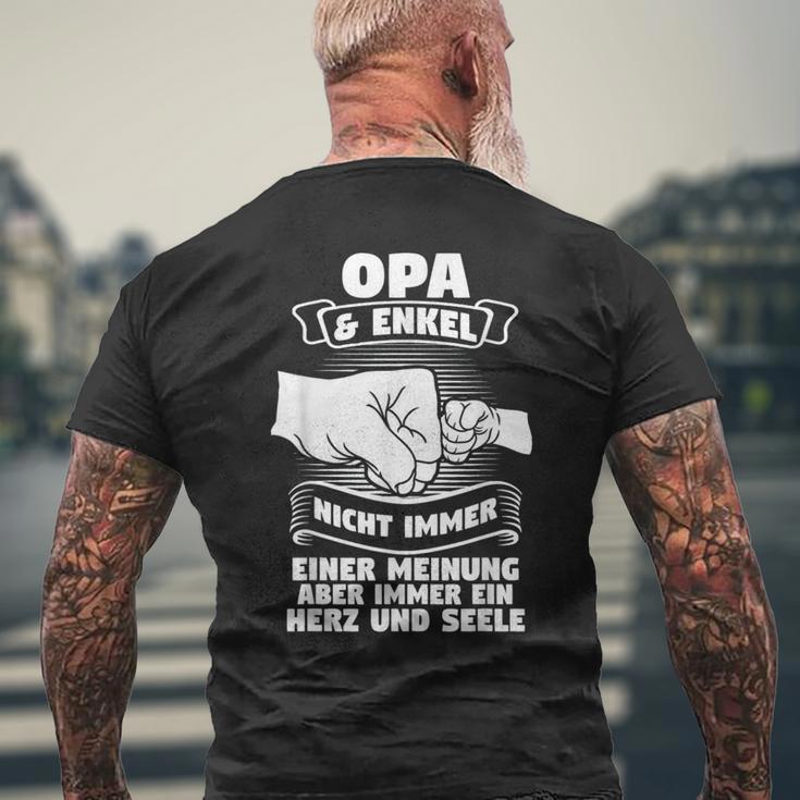 Opa & Enkel Immer Ein Herz Und Seele Opa Angel S T-Shirt mit Rückendruck Geschenke für alte Männer