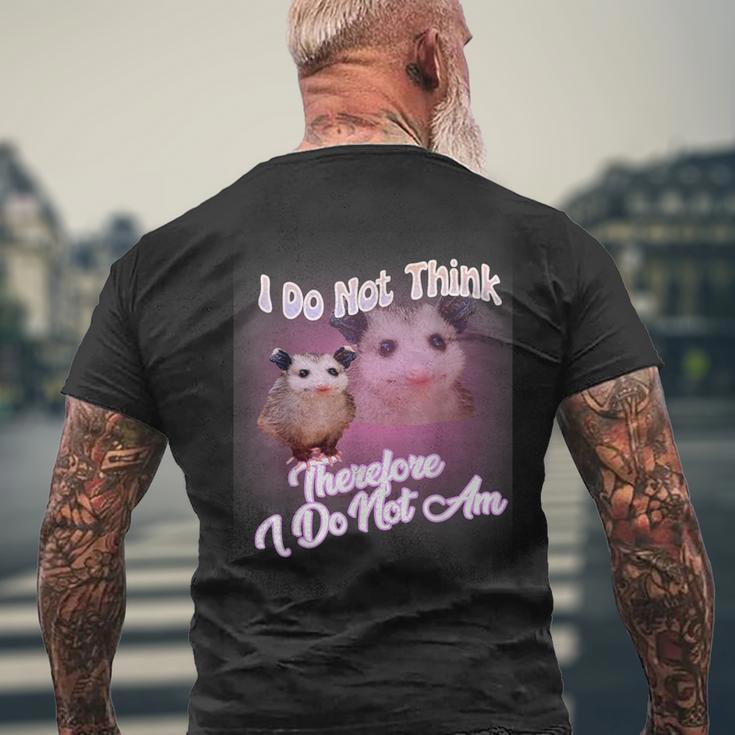 Opossum Meme Ich Denke Nicht Deshalb Bin Ich Nicht Possum T-Shirt mit Rückendruck Geschenke für alte Männer