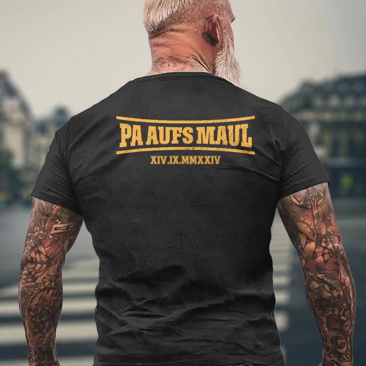 Pa Aufs Maul Best Blue T-Shirt mit Rückendruck Geschenke für alte Männer