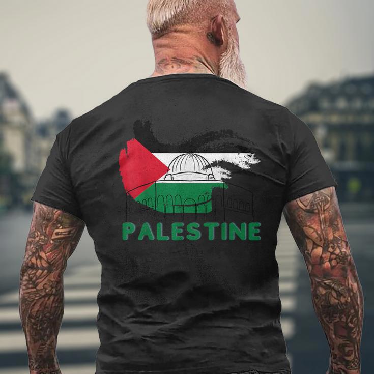 Palestine Flag Palestine T-Shirt mit Rückendruck Geschenke für alte Männer