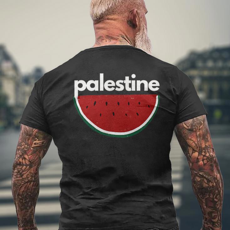 Palestine Watermelon Flag Colours T-Shirt mit Rückendruck Geschenke für alte Männer