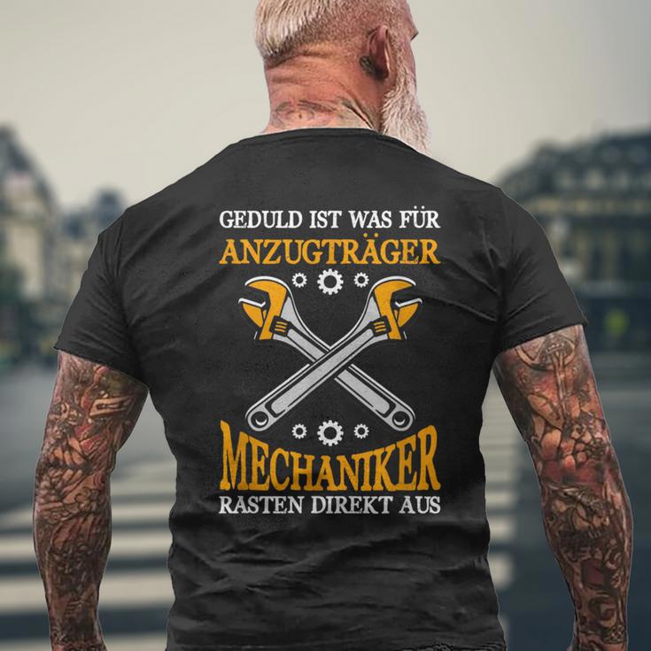 Patience Is Was Für Anzugträger Mechaniker Rasten Aus T-Shirt mit Rückendruck Geschenke für alte Männer