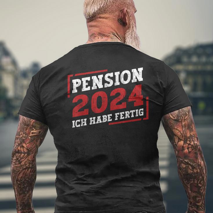 Pension 2024 Ich Habe Fertig T-Shirt mit Rückendruck Geschenke für alte Männer