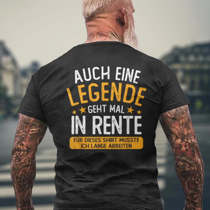 Pension Eine Legende Geht In Rente Rentner 2023 T-Shirt mit Rückendruck Geschenke für alte Männer