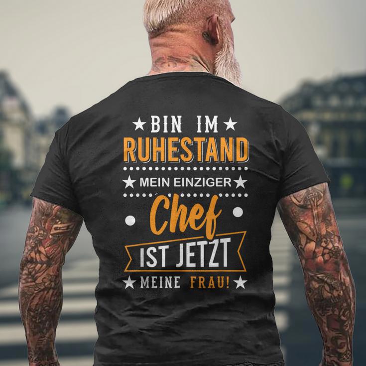 Pensionär Rente Bin Im Ruhestand 2023 2024 Pensioner T-Shirt mit Rückendruck Geschenke für alte Männer