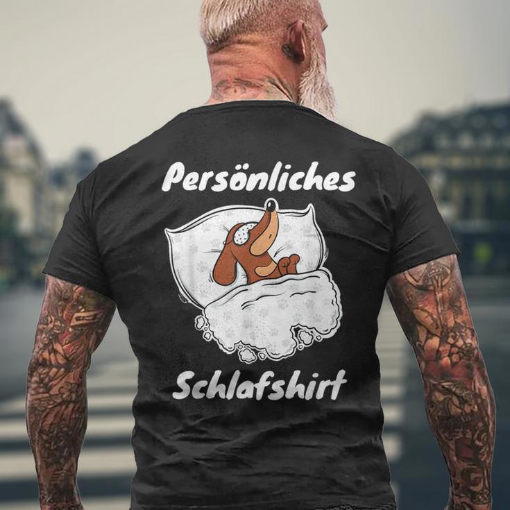 Personal Sleep Dachshund Pyjamas T-Shirt mit Rückendruck Geschenke für alte Männer