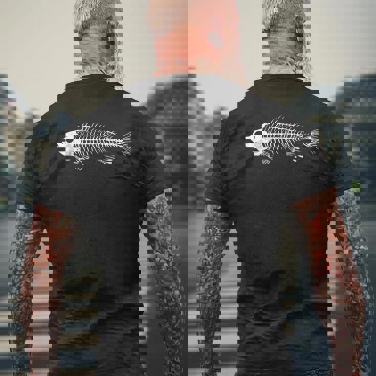 Pesca Fish Bones Pescatore T-shirt da uomo con stampa posteriore Regalos para ancianos