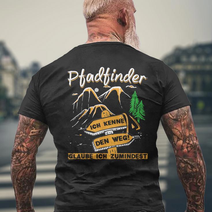 Pfadfinder Ich Kenne Den Weg Camping Campfire T-Shirt mit Rückendruck Geschenke für alte Männer