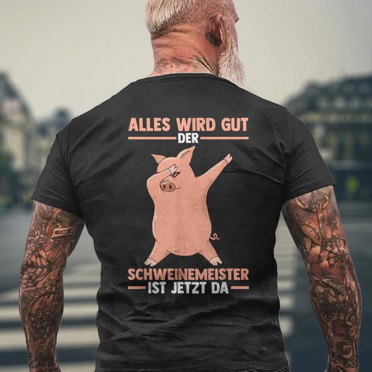 Pigs Pig Master Farmers Pig S T-Shirt mit Rückendruck Geschenke für alte Männer